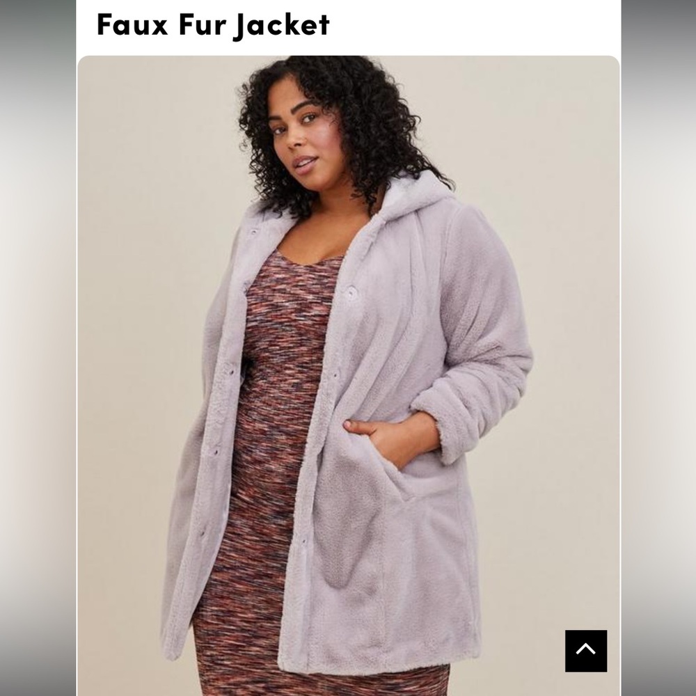 NWOT Torrid Lavender Faux Fur Jacket
